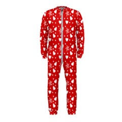 Hearts And Star Dot Red Onepiece Jumpsuit (kids) by snowwhitegirl