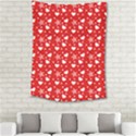 Hearts And Star Dot Red Medium Tapestry View2