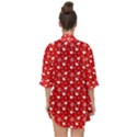 Hearts And Star Dot Red Open Front Chiffon Kimono View2