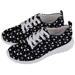 Hearts And Star Dot Black Men s Lightweight Sports Shoes