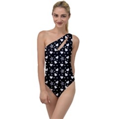 Hearts And Star Dot Black To One Side Swimsuit