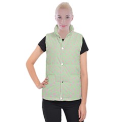 Hearts And Star Dot Green Women s Button Up Vest by snowwhitegirl