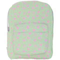 Hearts And Star Dot Green Full Print Backpack by snowwhitegirl