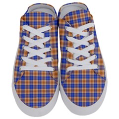 Orange Blue Plaid Half Slippers