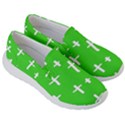 Green White Cross Men s Lightweight Slip Ons View3