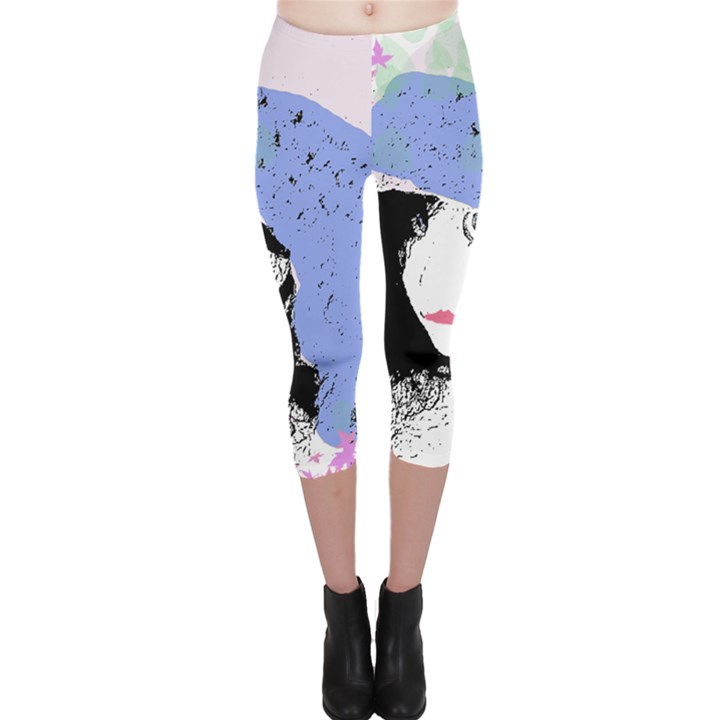 Girl With Hat Capri Leggings 