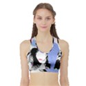 Girl With Hat Sports Bra with Border View1