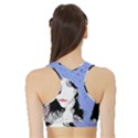 Girl With Hat Sports Bra with Border View2