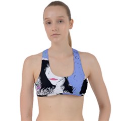 Girl With Hat Criss Cross Racerback Sports Bra by snowwhitegirl