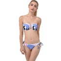 Girl With Hat Twist Bandeau Bikini Set View1