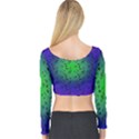 Blue Music Green Moon Long Sleeve Crop Top View2