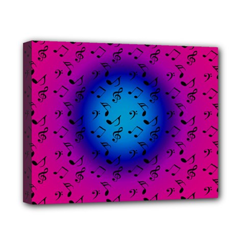 Pink Music Blue  Moon Canvas 10  X 8  by snowwhitegirl