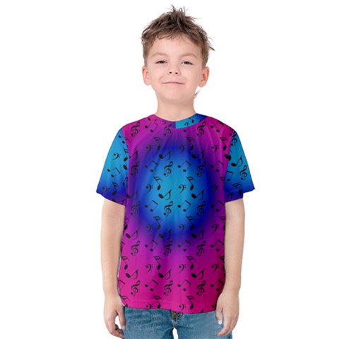 Pink Music Blue  Moon Kids  Cotton Tee by snowwhitegirl