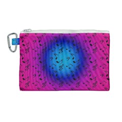 Pink Music Blue  Moon Canvas Cosmetic Bag (large) by snowwhitegirl