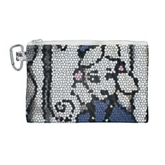 Pixie Girl Stained Glass Canvas Cosmetic Bag (large) by snowwhitegirl