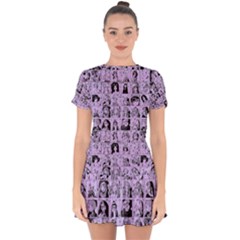 Lilac Yearbok Drop Hem Mini Chiffon Dress by snowwhitegirl