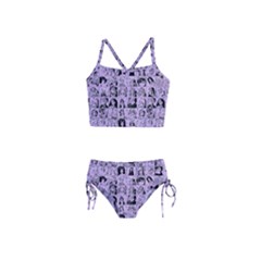 Lilac Yearbok Girls  Tankini Swimsuit by snowwhitegirl