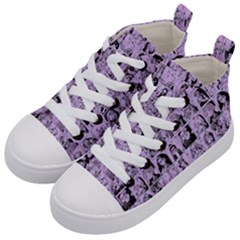 Lilac Yearbok Kid s Mid-top Canvas Sneakers by snowwhitegirl