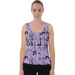 Lilac Yearbok Velvet Tank Top by snowwhitegirl