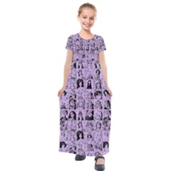 Lilac Yearbok Kids  Short Sleeve Maxi Dress