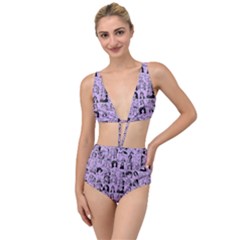 Lilac Yearbok Tied Up Two Piece Swimsuit