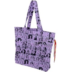 Lilac Yearbok Drawstring Tote Bag