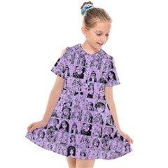 Lilac Yearbok Kids  Short Sleeve Shirt Dress