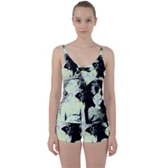 Mint Wall Tie Front Two Piece Tankini by snowwhitegirl