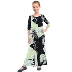 Mint Wall Kids  Quarter Sleeve Maxi Dress by snowwhitegirl