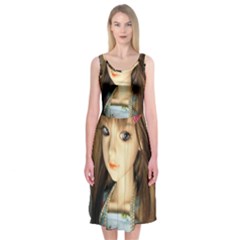 Mary Midi Sleeveless Dress by snowwhitegirl