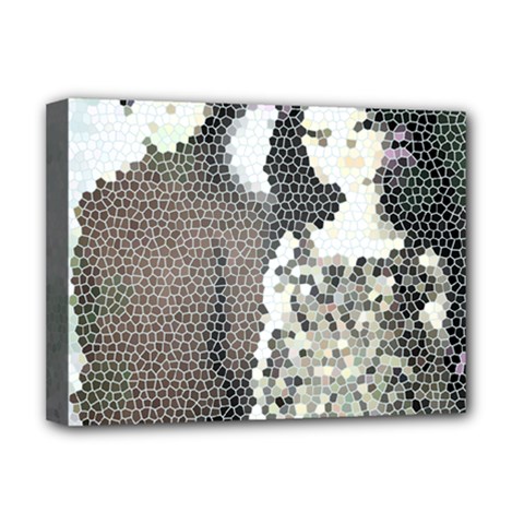 Dolls Stained  Glass Deluxe Canvas 16  X 12   by snowwhitegirl