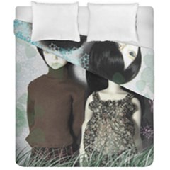 Dolls In The Grass Duvet Cover Double Side (california King Size) by snowwhitegirl