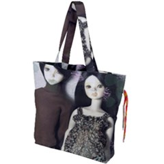 Dolls In The Grass Drawstring Tote Bag