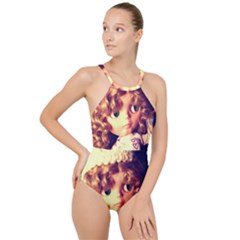 Strike A Pose High Neck One Piece Swimsuit