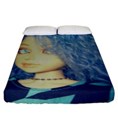 Blue Hair Boy Fitted Sheet (king Size) by snowwhitegirl