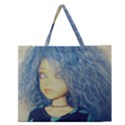 Blue Hair Boy Zipper Large Tote Bag View1