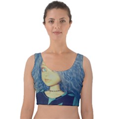 Blue Hair Boy Velvet Crop Top by snowwhitegirl