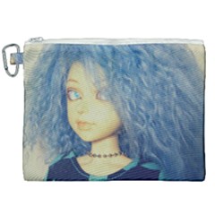 Blue Hair Boy Canvas Cosmetic Bag (xxl) by snowwhitegirl