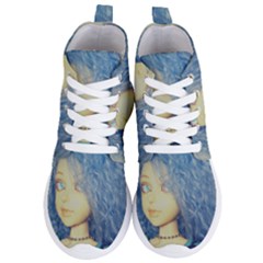 Blue Hair Boy Women s Lightweight High Top Sneakers by snowwhitegirl