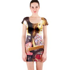 Playing The Guitar Short Sleeve Bodycon Dress by snowwhitegirl