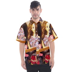 Playing The Guitar Men s Short Sleeve Shirt