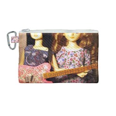 Playing The Guitar Canvas Cosmetic Bag (medium) by snowwhitegirl