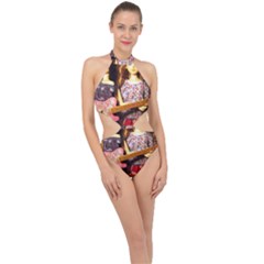 Playing The Guitar Halter Side Cut Swimsuit