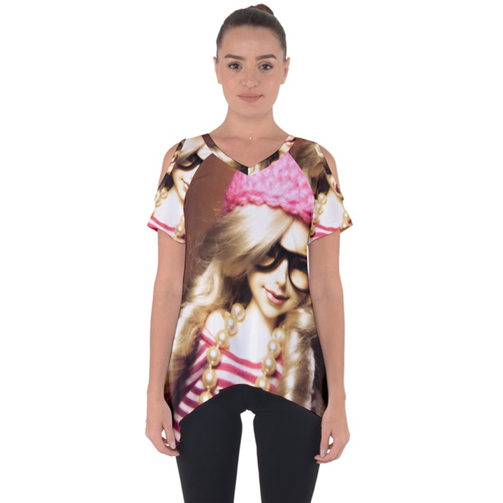 Cover Girl Cut Out Side Drop Tee