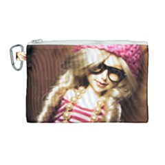 Cover Girl Canvas Cosmetic Bag (large) by snowwhitegirl