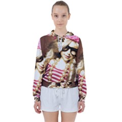 Cover Girl Women s Tie Up Sweat by snowwhitegirl