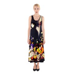 Old Halloween Photo Sleeveless Maxi Dress