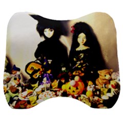 Old Halloween Photo Velour Head Support Cushion