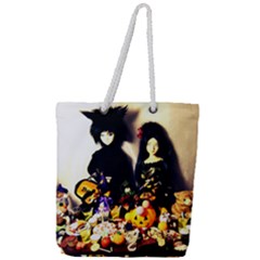 Old Halloween Photo Full Print Rope Handle Tote (large) by snowwhitegirl