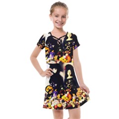 Old Halloween Photo Kids  Cross Web Dress by snowwhitegirl